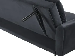 Sovesofa 3 personers VETTRE Velour Sort