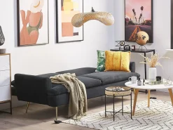 Sovesofa 3 personers VETTRE Velour Sort