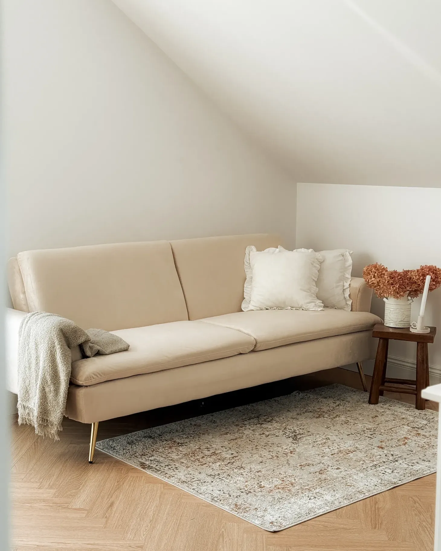 Sovesofa 3 personers VETTRE Velour Lys Beige