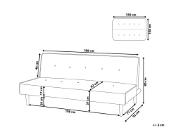 Sovesofa 3 personers VISBY Lys Beige