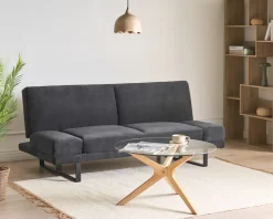 Sovesofa 2 personers YORK Chenille Sort