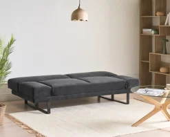 Sovesofa 2 personers YORK Chenille Sort