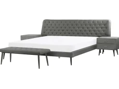 Soveværelse sæt Kunstlæder ESSONNE 180 x 200 cm Grå