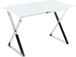 Spisebord ATTICA Hvid 120 cm 70 cm Hærdet glas