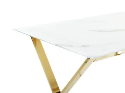 Spisebord ATTICA Marmor/guld 120 cm 70 cm Hærdet glas