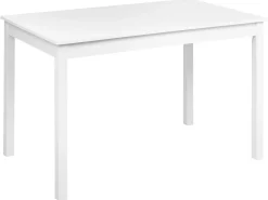 Spisebord BARLEE Hvid 120 cm 75 cm Poppeltræ