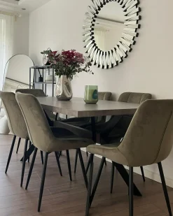 Spisebord BENSON Grå betoneffekt 160 cm 90 cm