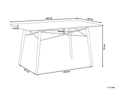Spisebord BIONDI Sort bøg 140 cm 80 cm