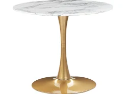Spisebord BOCA Marmor/guld 90 cm 90 cm