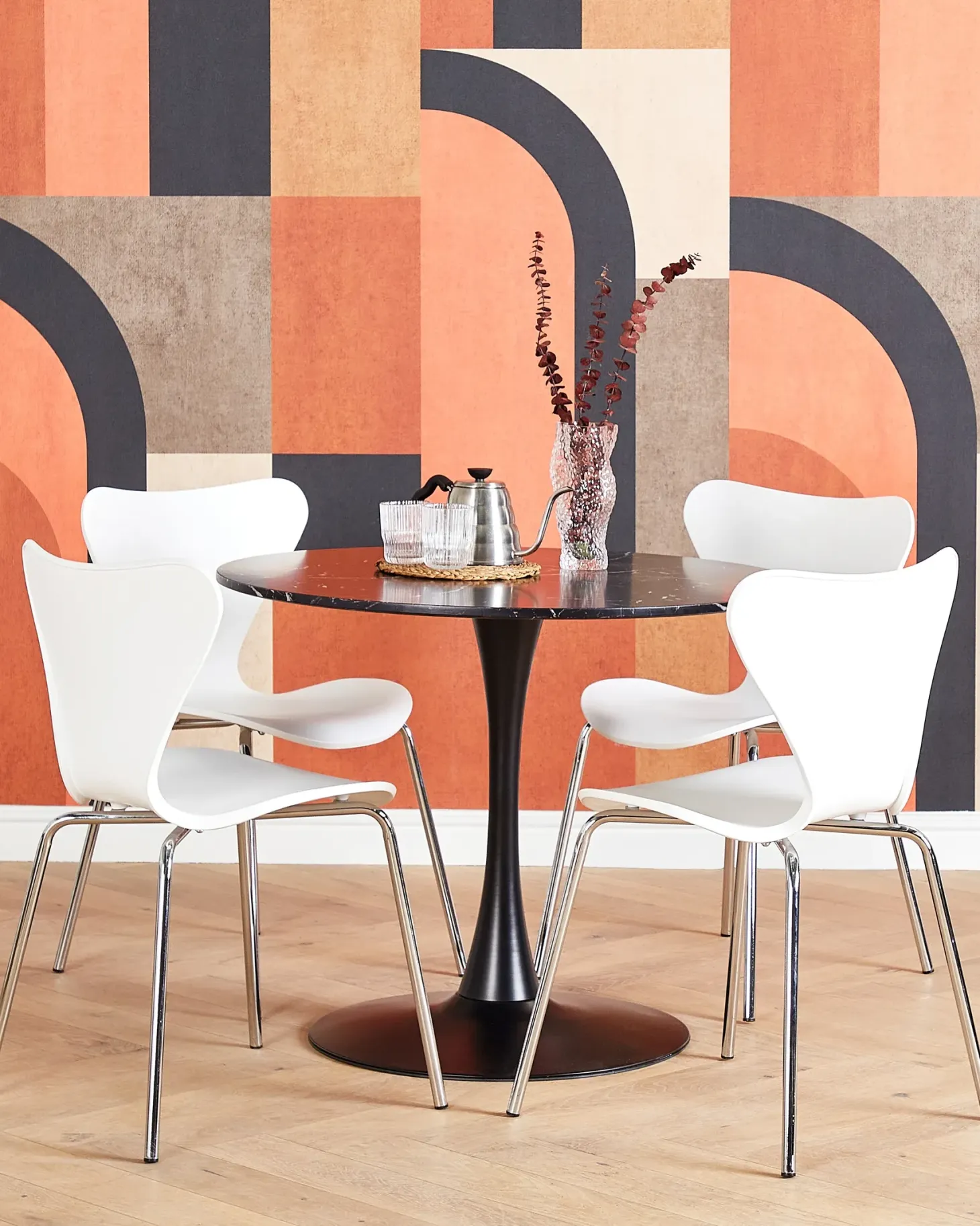 Spisebord BOCA Sort marmor 90 cm 90 cm