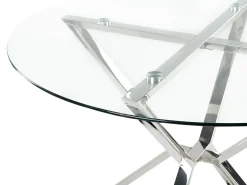 Spisebord BOSCO Sølv 105 cm 105 cm Hærdet glas