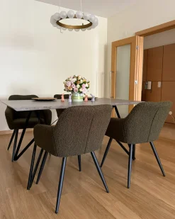 Spisebord BUSCOT Grå betoneffekt 160 cm 90 cm