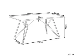 Spisebord BUSCOT Lysebrun 160 cm 90 cm