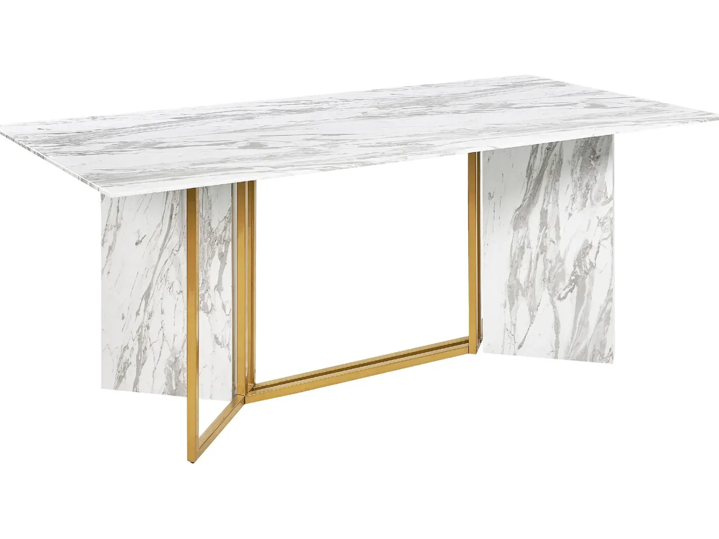 Spisebord CALCIO Hvid marmor 200 cm 100 cm