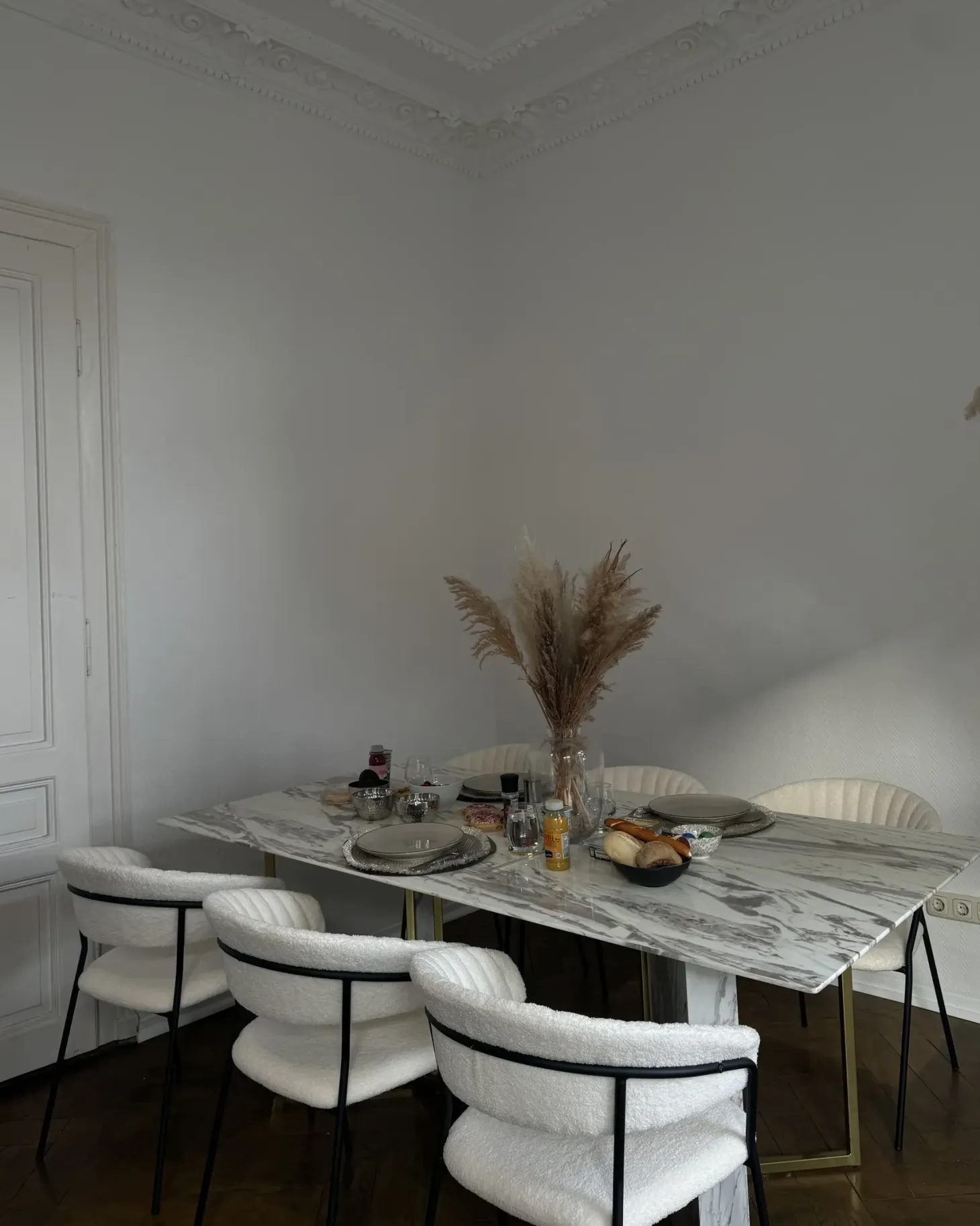 Spisebord CALCIO Hvid marmor 200 cm 100 cm