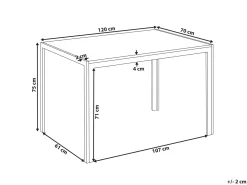 Spisebord CLARENCE Hvid marmor 120 cm 70 cm Keramik