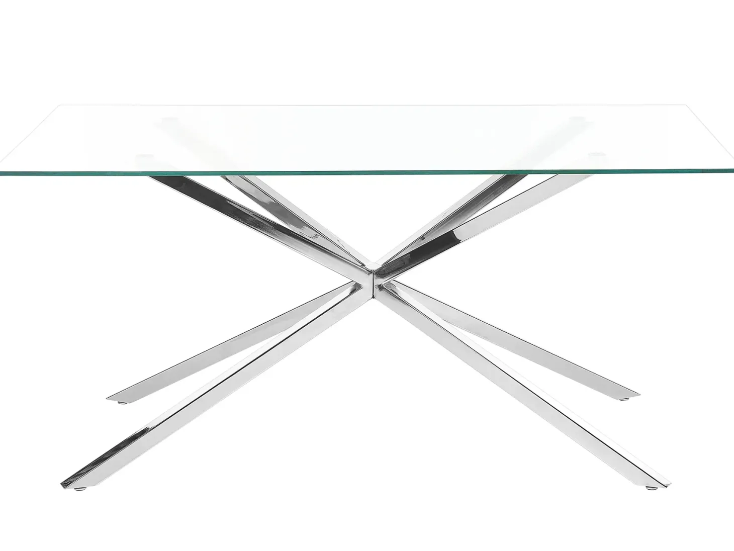Spisebord CORA Sølv 160 cm 90 cm Hærdet glas