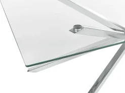 Spisebord CORA Sølv 160 cm 90 cm Hærdet glas