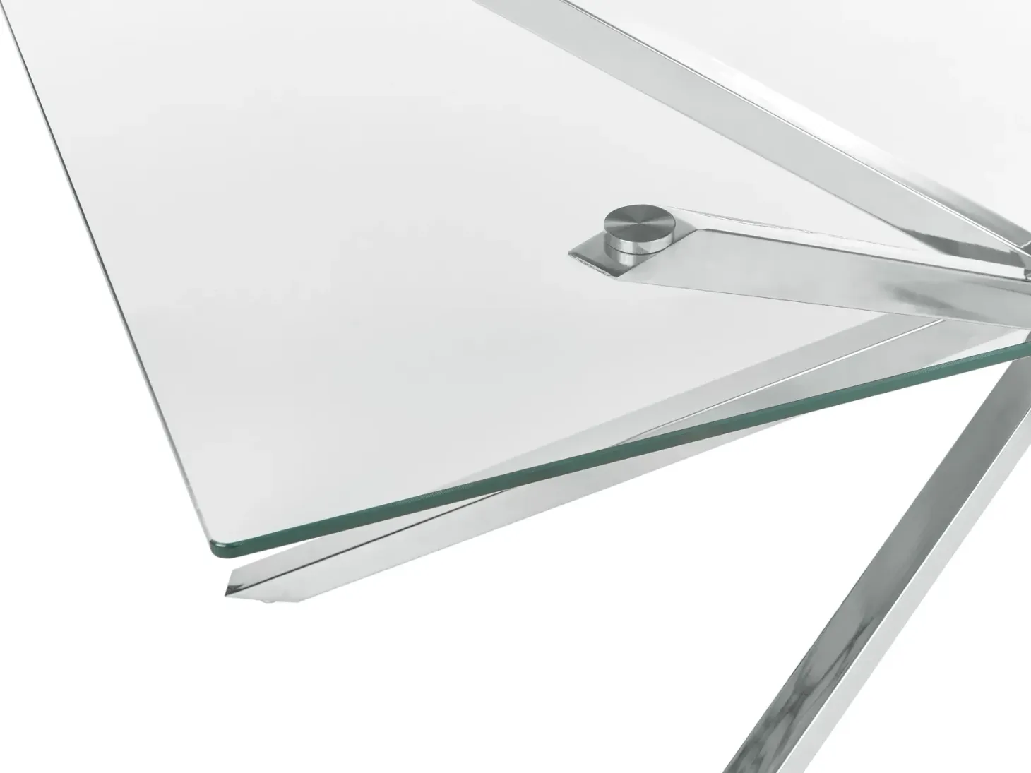 Spisebord CORA Sølv 160 cm 90 cm Hærdet glas