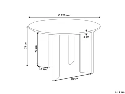 Spisebord COSMO Sort 120 cm 120 cm