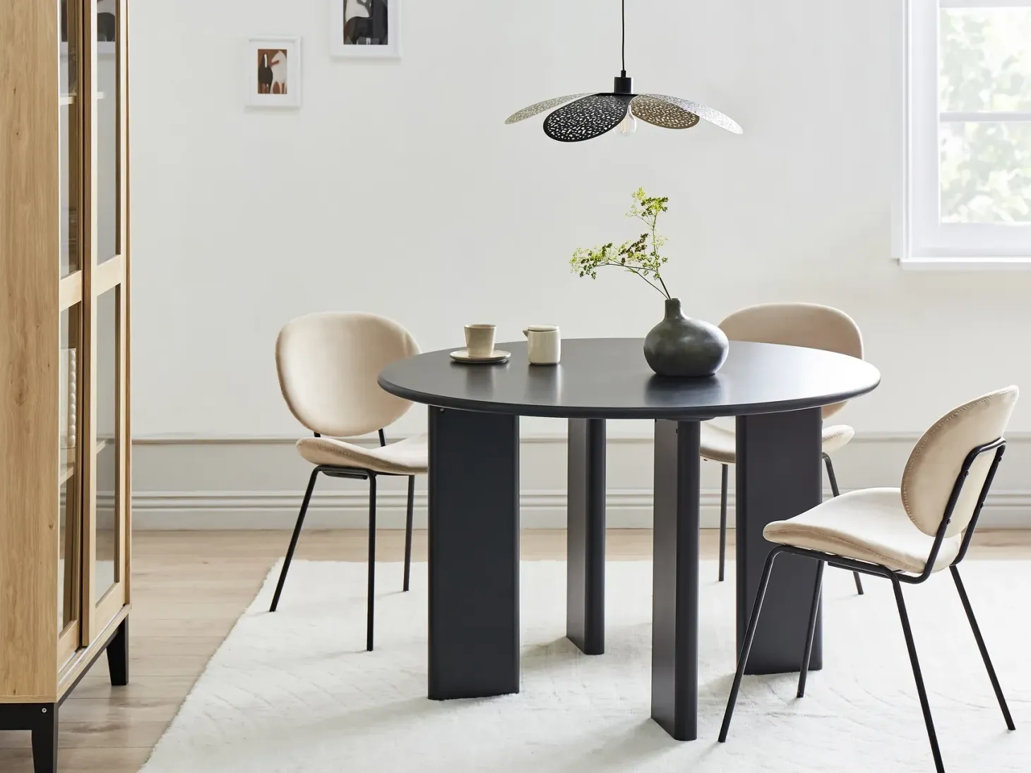 Spisebord COSMO Sort 120 cm 120 cm