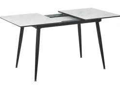 Spisebord EFTALIA Hvid marmor 120/150 cm 80 cm
