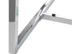 Spisebord ENVIA Sølv 160 cm 90 cm Hærdet glas