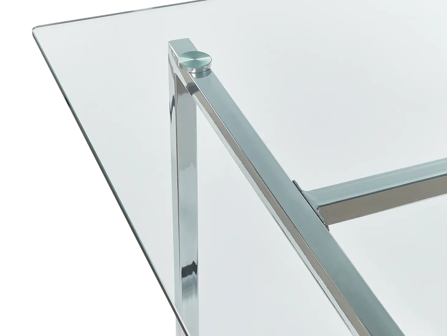 Spisebord ENVIA Sølv 160 cm 90 cm Hærdet glas