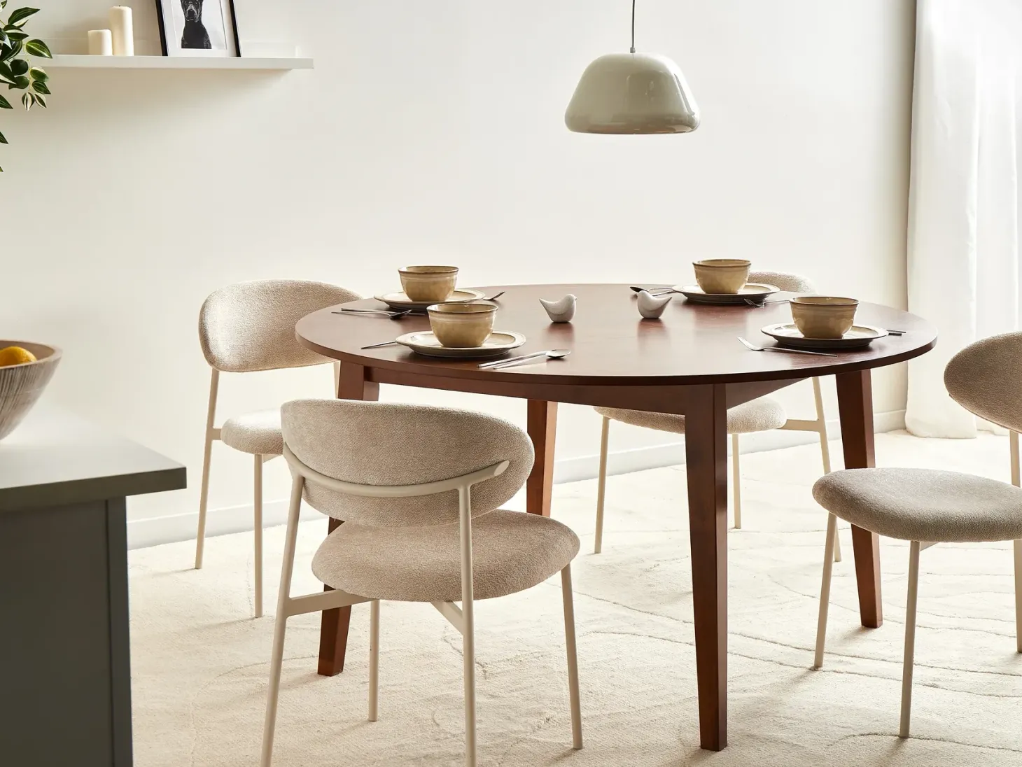 Spisebord HUNTLEY Mørk eg 140 cm 140 cm