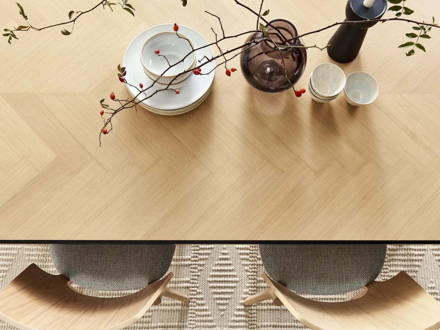 Spisebord IVORIE Lys ask 180 cm 90 cm