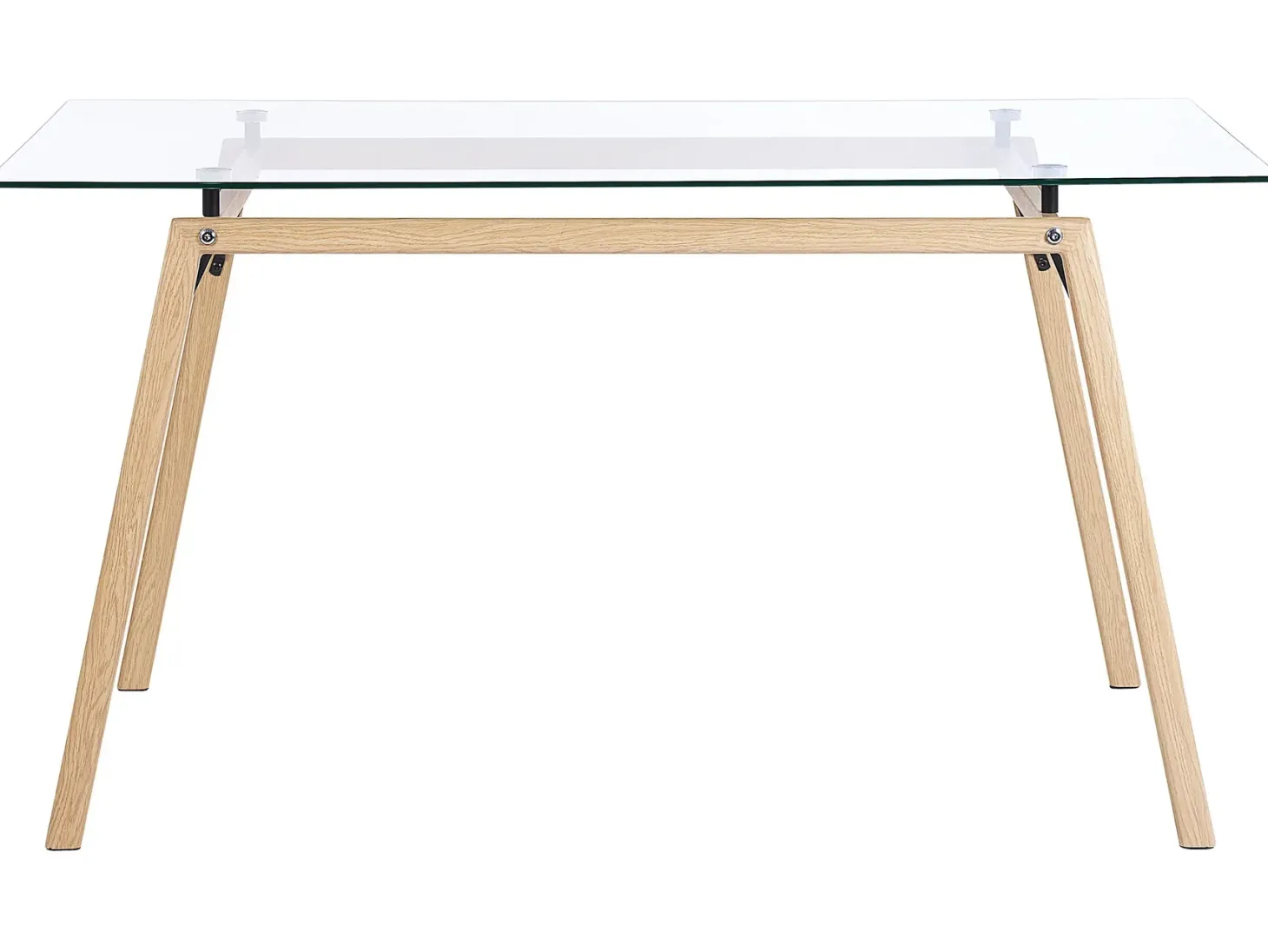 Spisebord KAMINA Lysebrun 140 cm 80 cm Hærdet glas