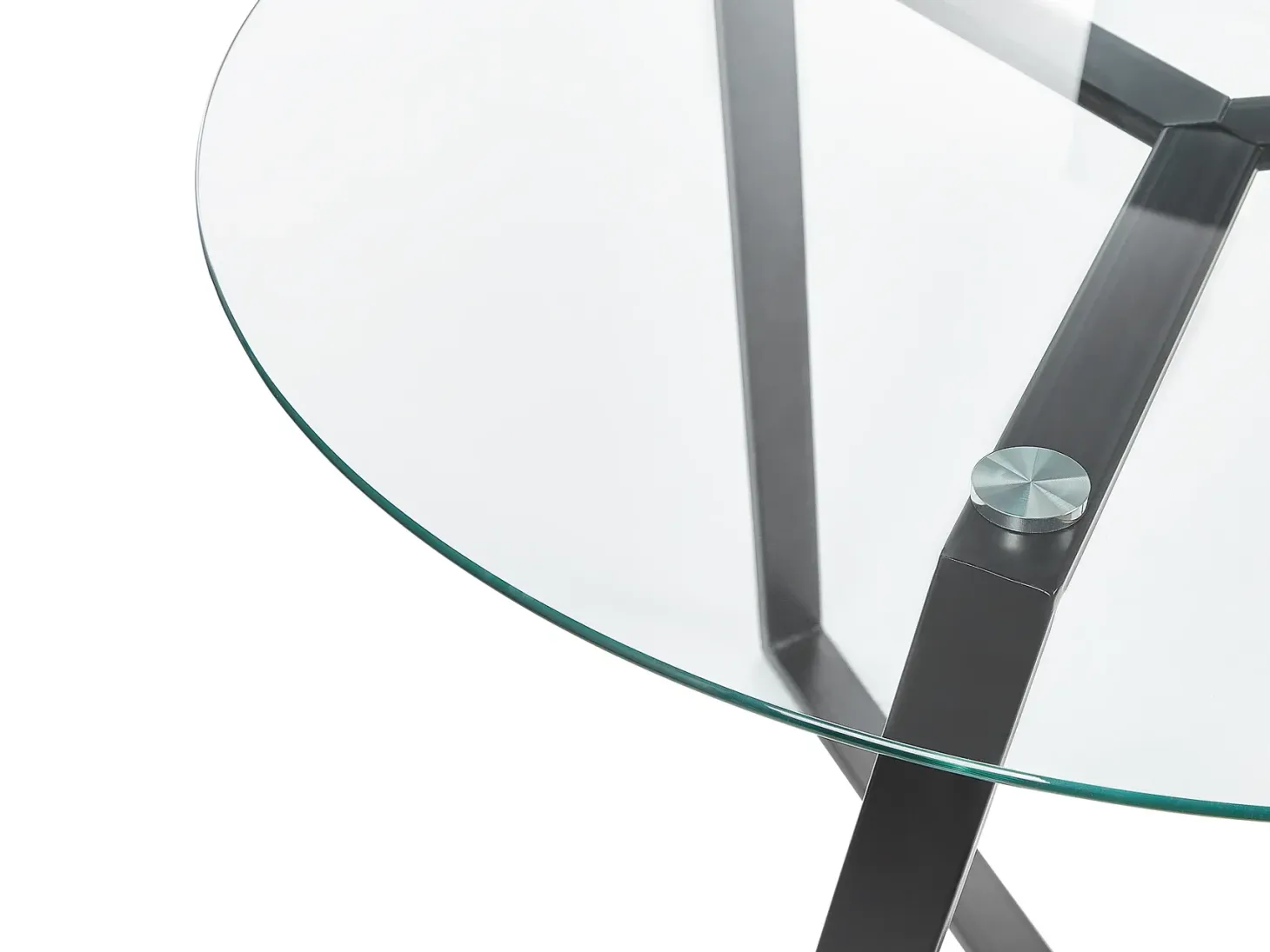 Spisebord KEBRI Sort 100 cm 100 cm Hærdet glas