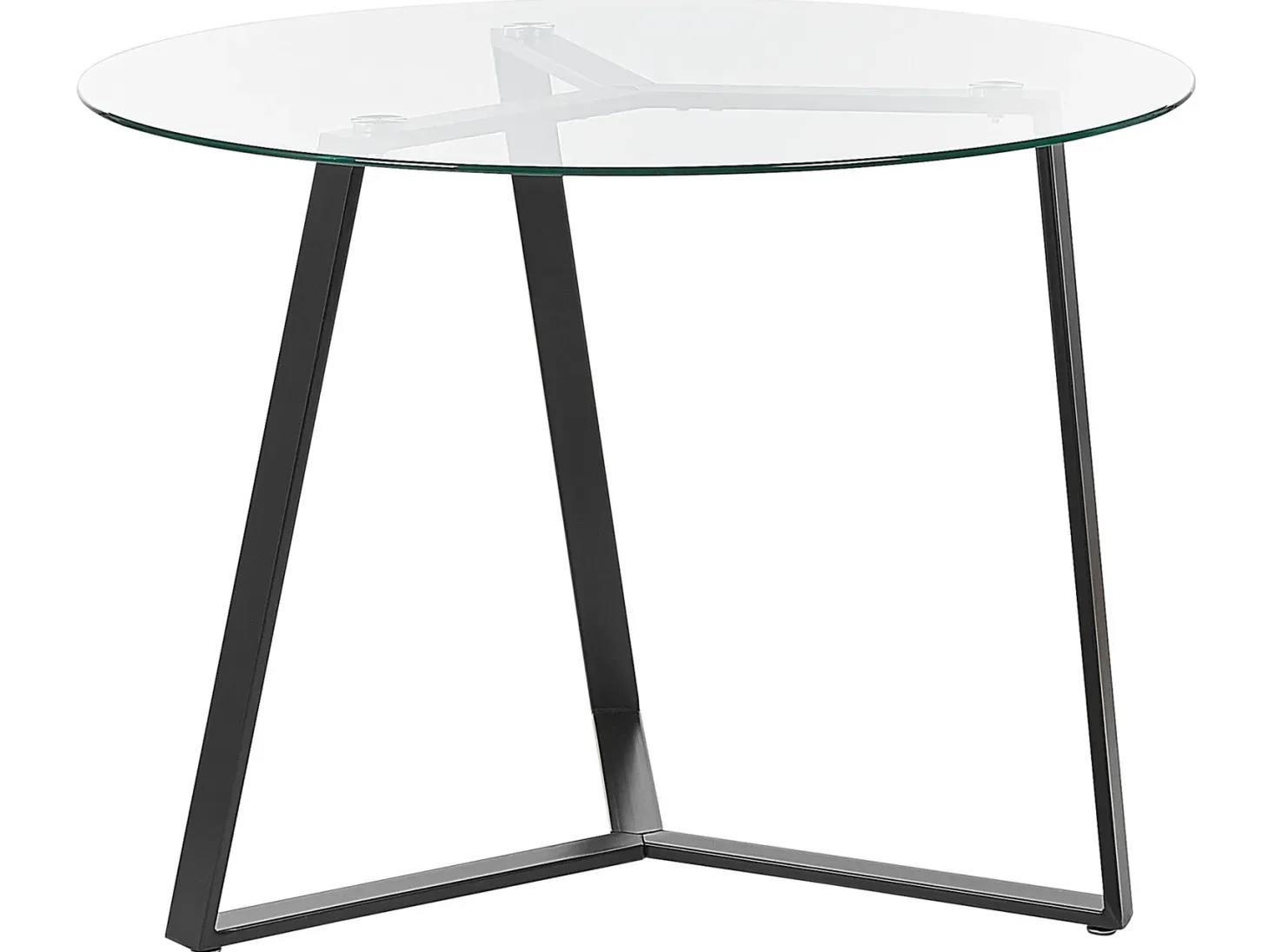 Spisebord KEBRI Sort 100 cm 100 cm Hærdet glas