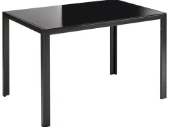 Spisebord LAVOS Sort 120 cm 80 cm Hærdet glas