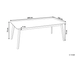 Spisebord MADOX Mørk valnød 200 cm 100 cm