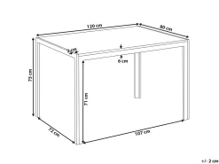 Spisebord MANN Brun/sort 120 cm 80 cm