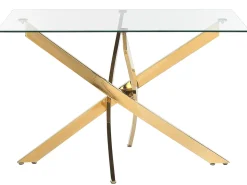 Spisebord MARAMO Guld 120 cm 70 cm Hærdet glas