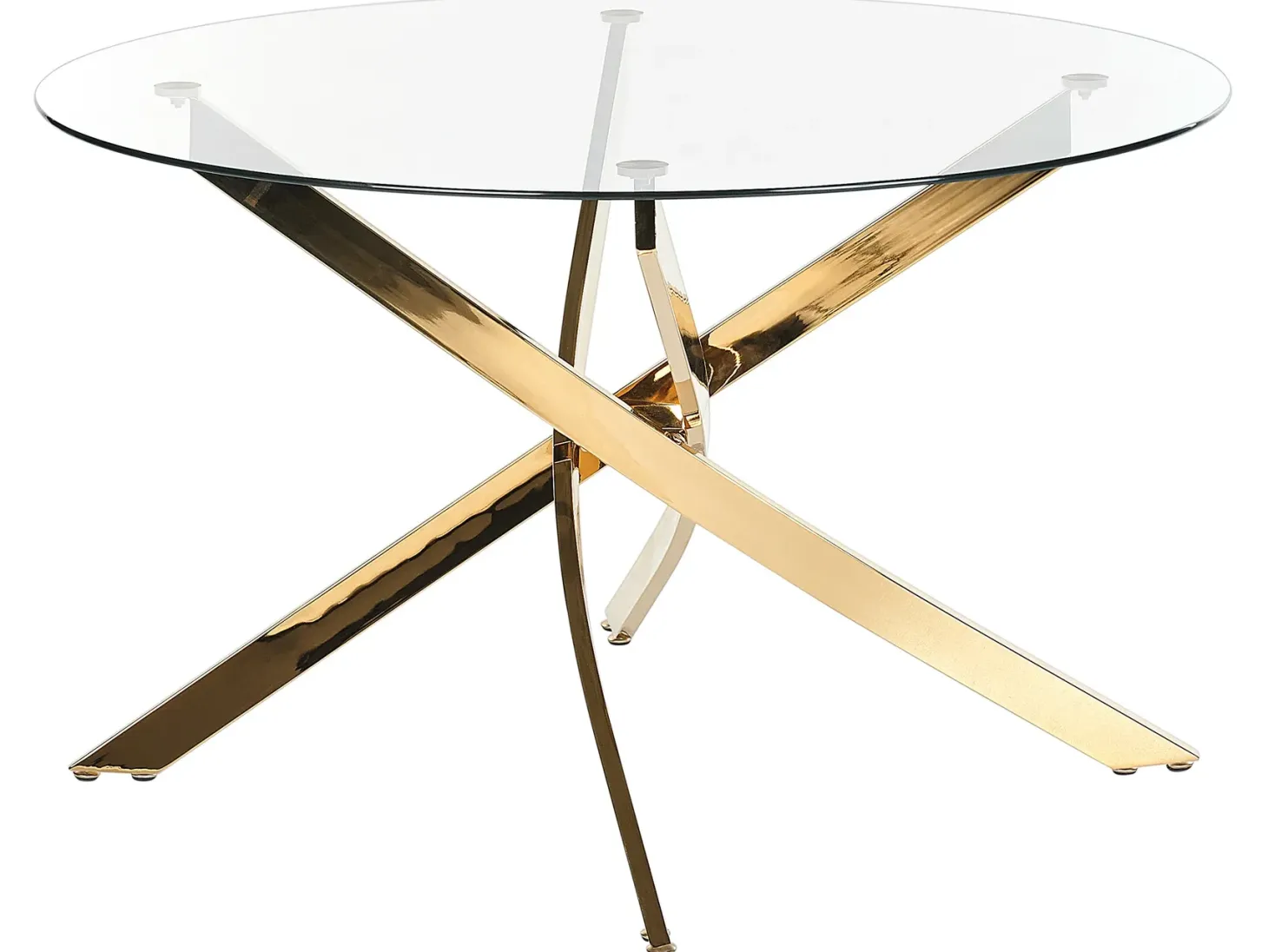 Spisebord MARAMO Guld 120 cm 120 cm Hærdet glas