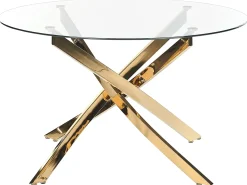 Spisebord MARAMO Guld 120 cm 120 cm Hærdet glas