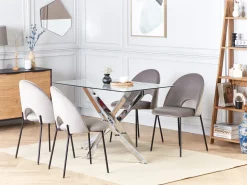 Spisebord MARAMO Sølv 120 cm 70 cm Hærdet glas