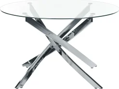 Spisebord MARAMO Sølv 120 cm 120 cm Hærdet glas