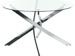 Spisebord MARAMO Sølv 120 cm 120 cm Hærdet glas