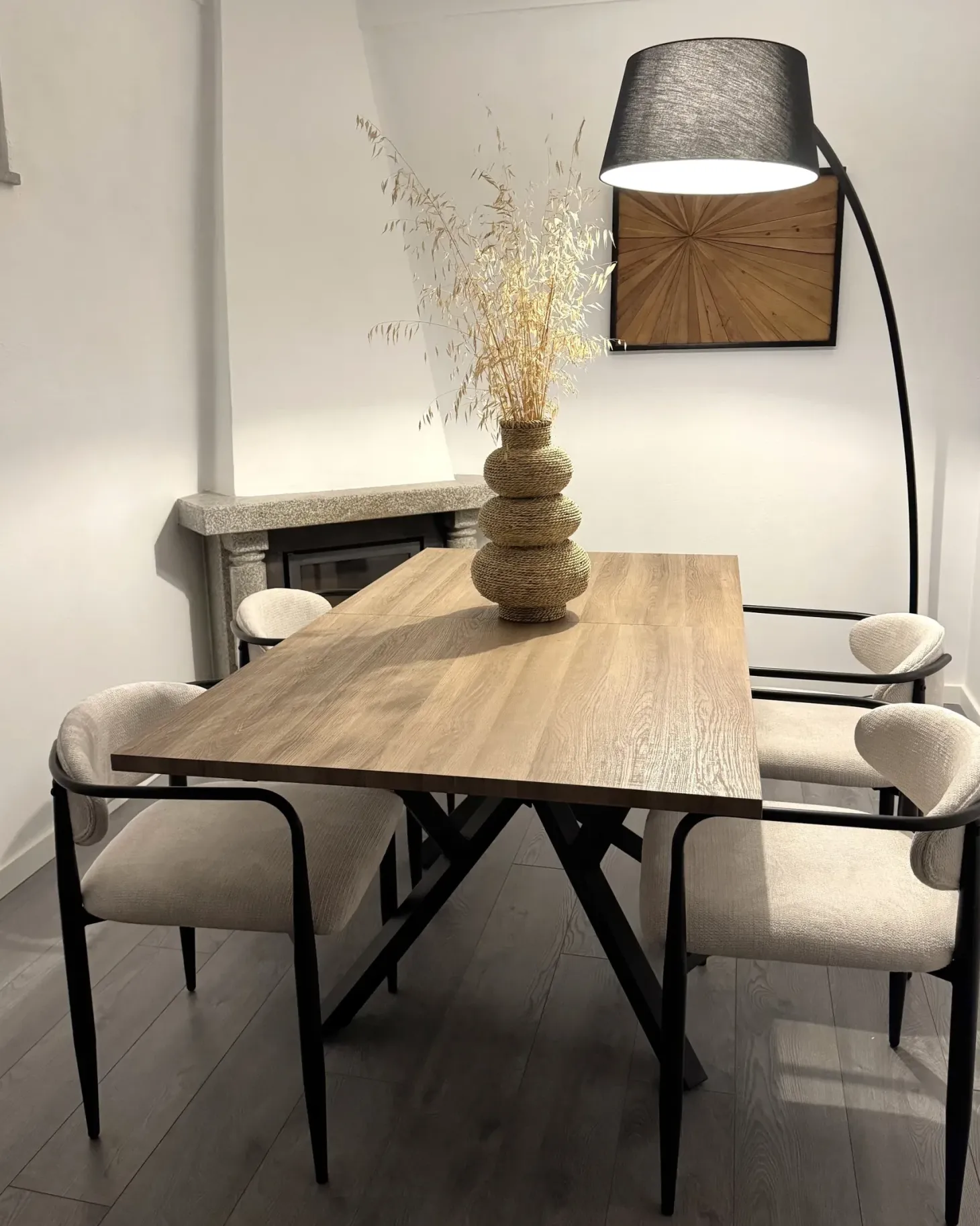 Spisebord med udtræk ANSELL Lysebrun 160/200 cm 90 cm