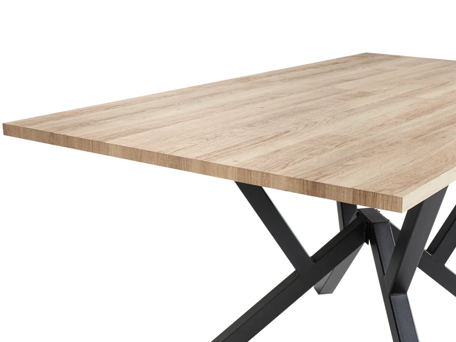 Spisebord med udtræk ANSELL Lysebrun 160/200 cm 90 cm