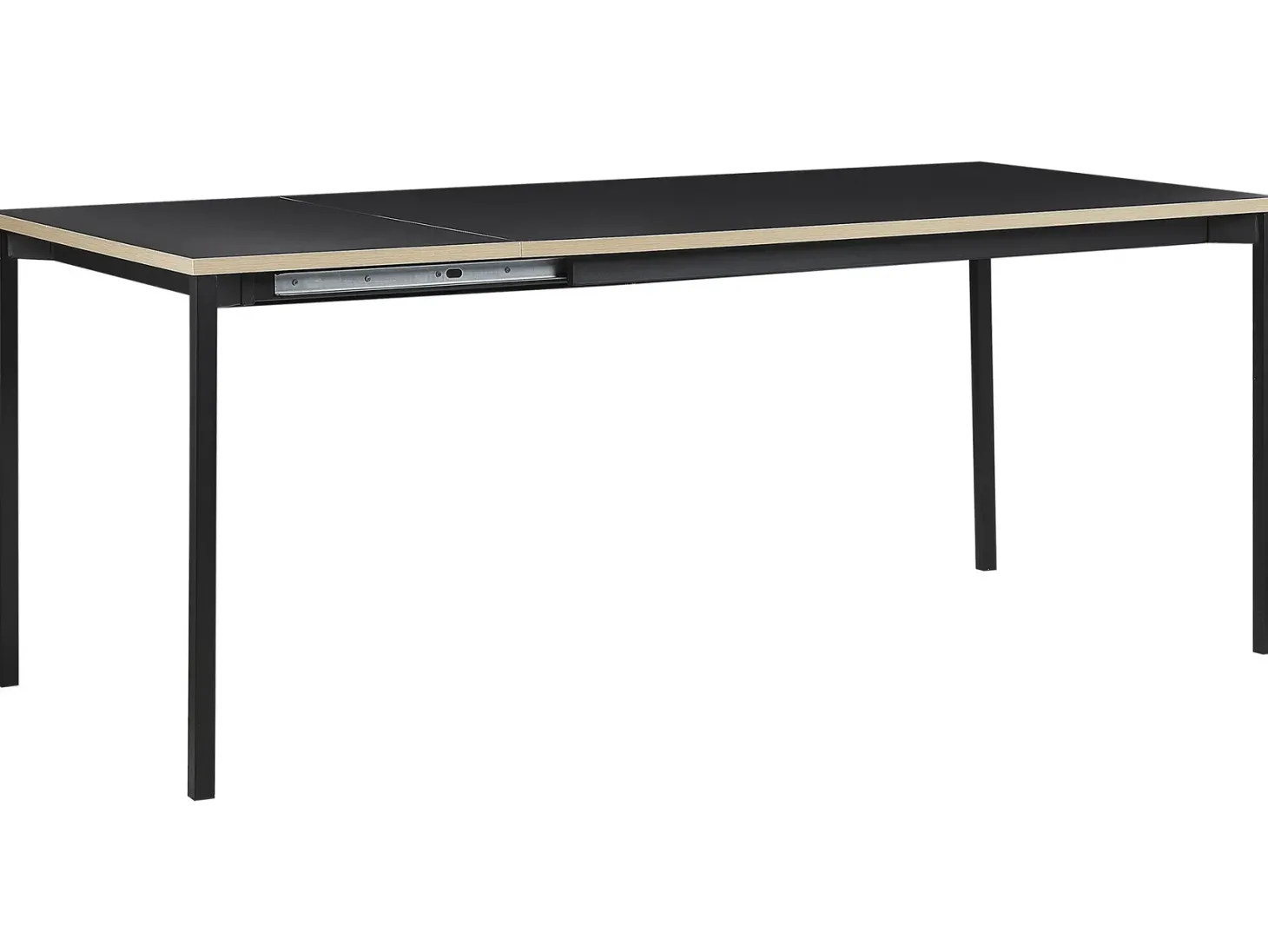 Spisebord med udtræk AVIS Sort 140/190 cm 90 cm