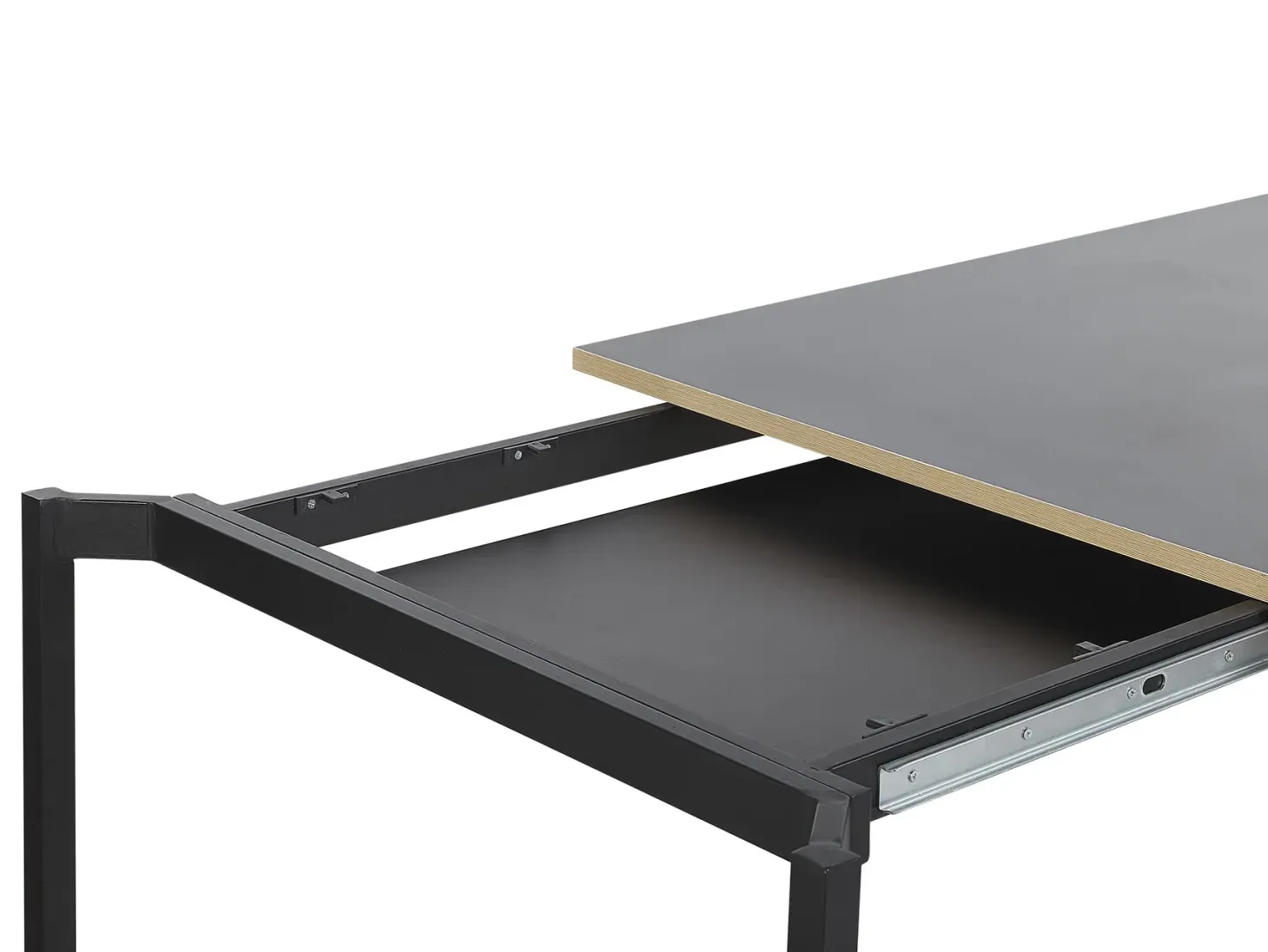 Spisebord med udtræk AVIS Sort 140/190 cm 90 cm