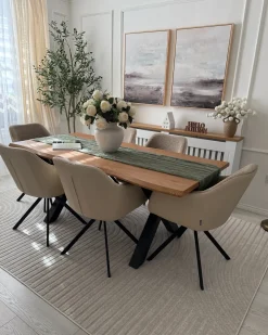 Spisebord med udtræk BRONSON Brun 140/180 cm 90 cm