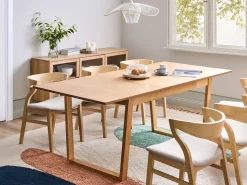 Spisebord med udtræk CAMDEN Lys ask 160/200 cm 95 cm