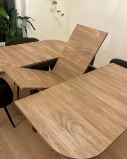 Spisebord med udtræk COOPER Brun 120/160 cm 120 cm