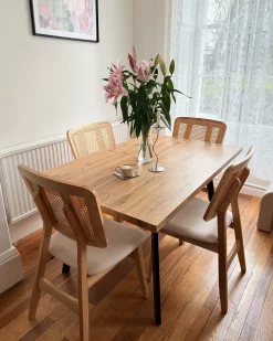 Spisebord med udtræk HARLOW Brun 140/180 cm 90 cm